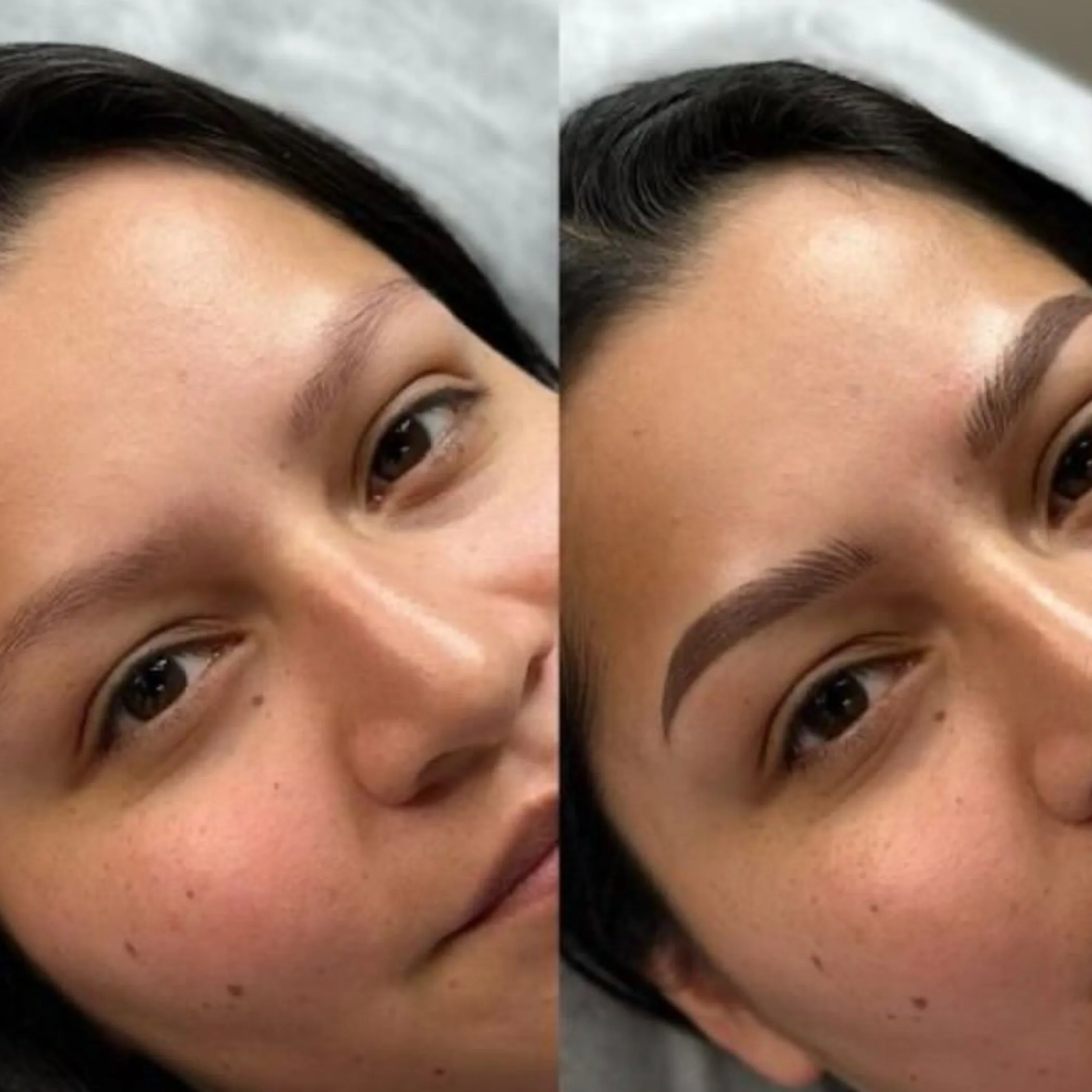 natural semi-permanent eyebrow enhancement