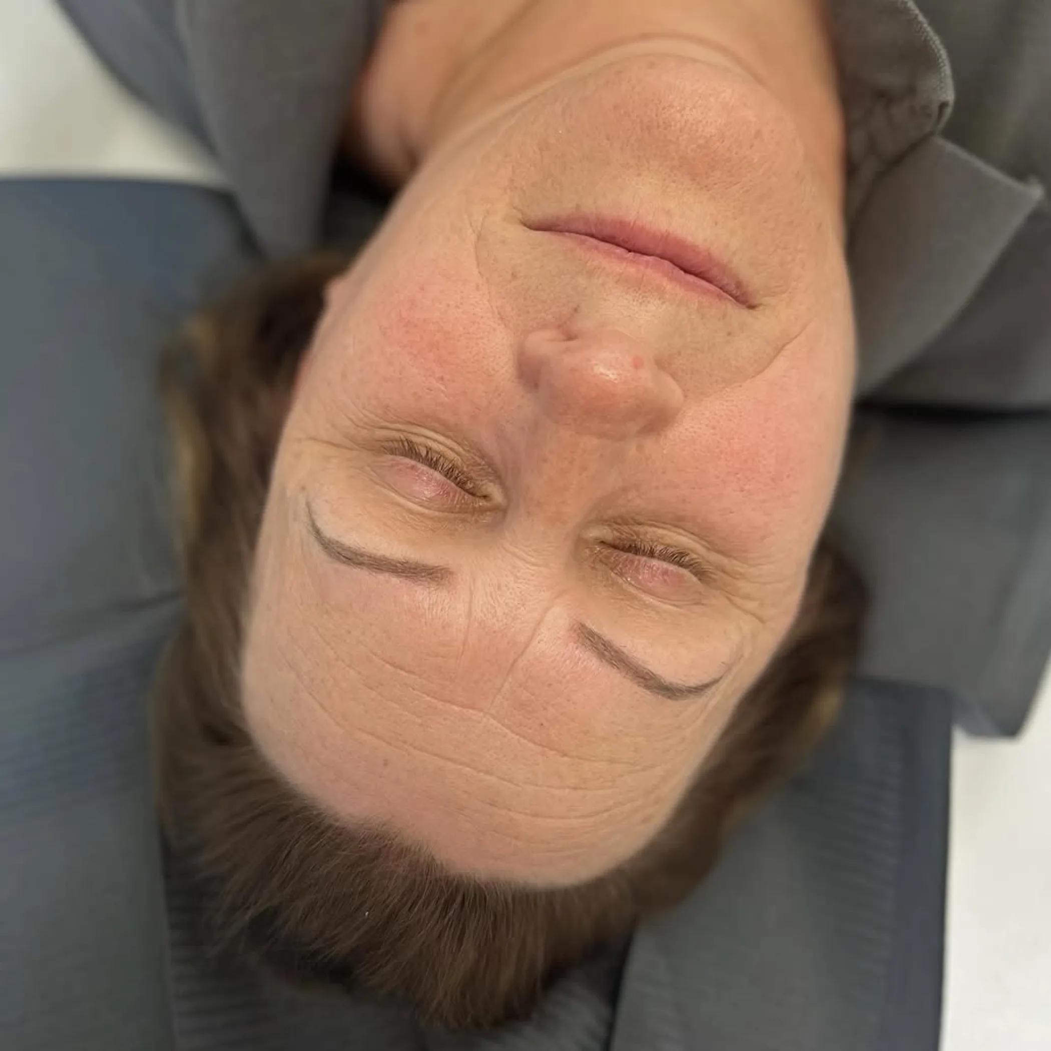 natural semi-permanent eyebrow enhancement close-up